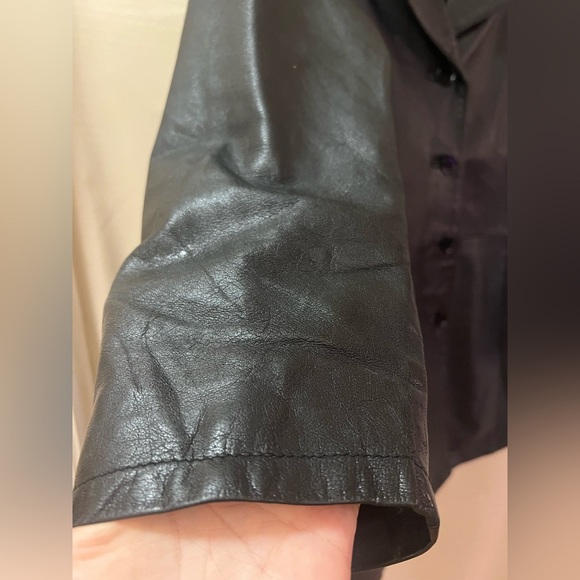 Vera Pelle Made in Italy Genuine Leather Blazer Jacket Size 46 - Picture 4 of 10